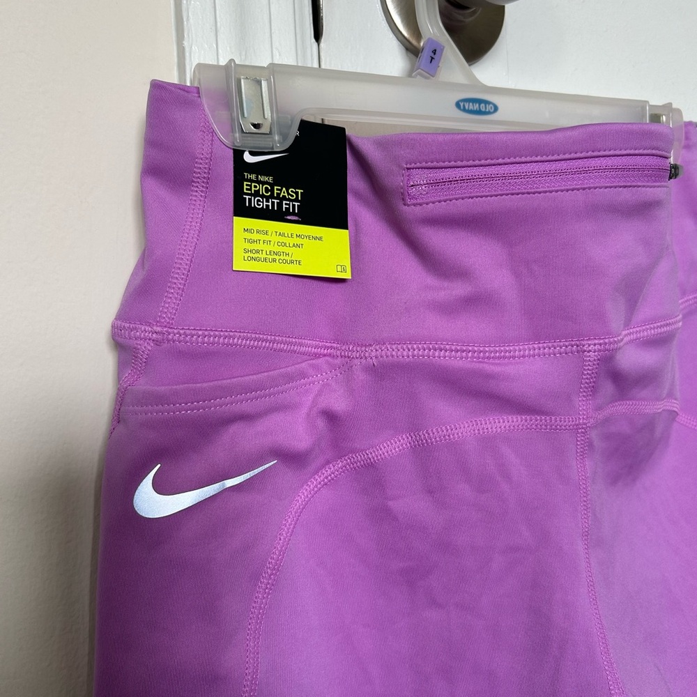 Nike Purple Epic Fast Tight Fit Biker Shorts